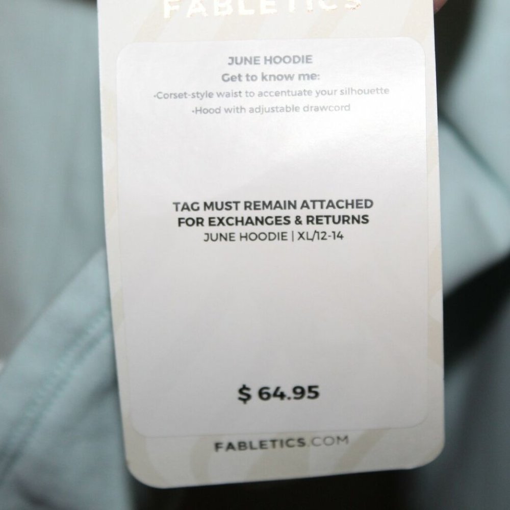 NWT Fabletics June Hoodie Hooded Sweatshirt HW8677 - Picture 6 of 9